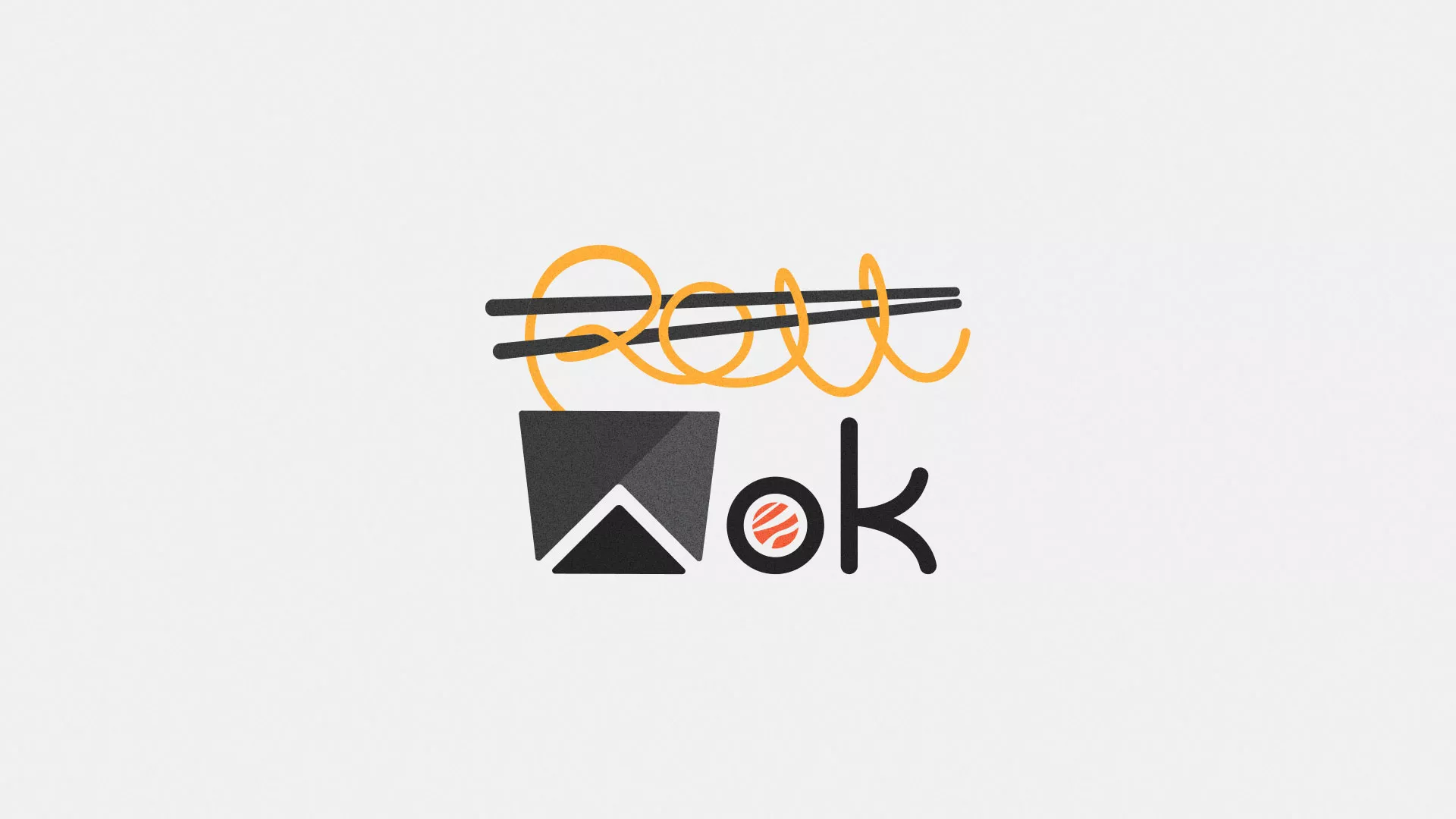 Разработка логотипа суши-бара «Roll Wok Club» в Зеленодольске